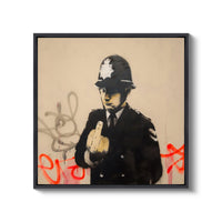 a painting of a man in a police uniform
