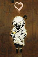 a painting of a koala bear with a heart above it
