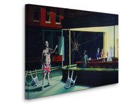 a painting of a man standing in a room