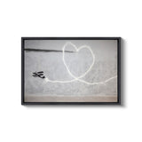 a picture of a heart drawn on a wall
