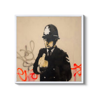 a painting of a man in a police uniform