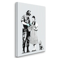 a black and white picture of a man and a woman