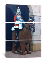 a painting of a man riding on the back of a horse