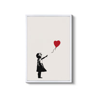 a picture of a girl holding a red balloon