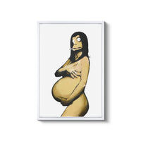 a painting of a woman with a large breast