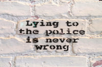 BANKSY Lying to the Police is Never Wrong Fine Art Paper or Canvas Print Reproduction (Landscape)