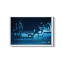 a picture of a group of people with a dog