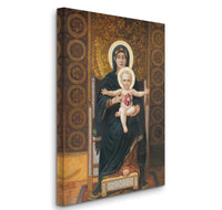 a painting of a woman holding a baby