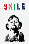 a picture of a child with a smile on it's face