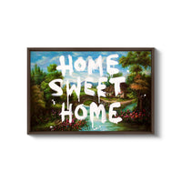 a painting with the words home sweet home