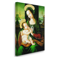 a painting of a woman holding a baby