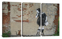 a painting of a woman talking on a cell phone