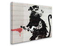 a painting of a cat holding a knife