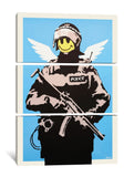 a painting of a police officer with a gun