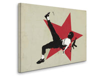 a painting of a man with a star on it