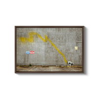 a picture of a cow in a parking lot