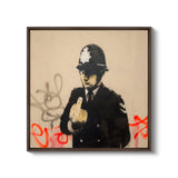 a painting of a man in a police uniform