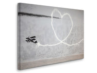 a picture of a plane with a heart drawn on it
