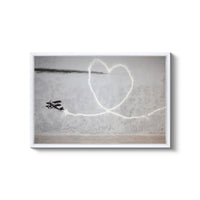 a picture of a heart drawn on a wall