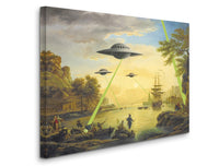 a painting of a painting of a sci - fi scene
