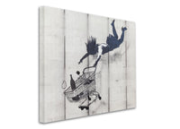BANKSY The Falling Shopper Fine Art Paper or Canvas Print Reproduction (Square)