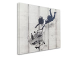 BANKSY The Falling Shopper Fine Art Paper or Canvas Print Reproduction (Square)