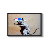a picture of a rat with a pair of 3d glasses on it's head