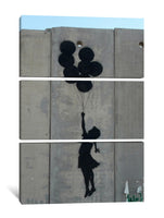 a painting of a person holding a balloon