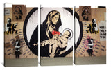 a painting of a woman holding a baby
