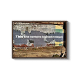 a picture of a wall with a message on it