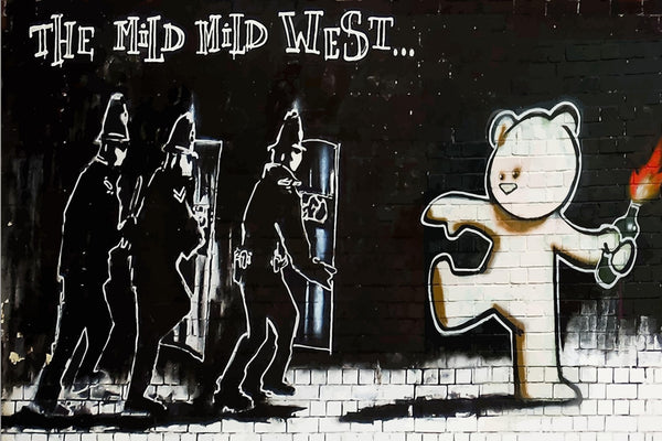 BANKSY The Mild Mild West Fine Art Paper or Canvas Print Reproduction (Landscape)