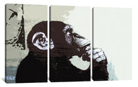 a painting of a monkey on a wall