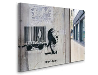 a wall with a bar code on it