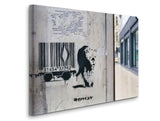 a wall with a bar code on it