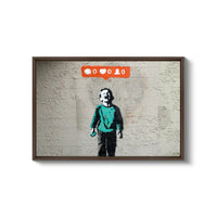 a painting of a person with a green shirt