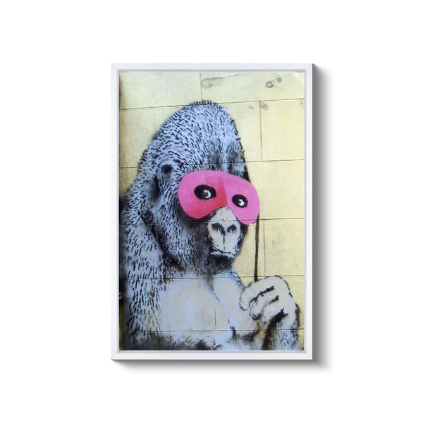 BANKSY Gorilla in a Pink Mask Fine Art Paper or Canvas Print