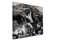 BANKSY Horses Fine Art Paper or Canvas Print Reproduction (Square)