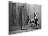 a black and white photo of a boy and a girl