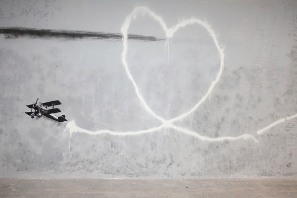a wall with a heart drawn on it
