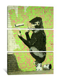 a painting of a monkey holding a baseball bat