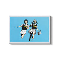 a couple of people that are in the air