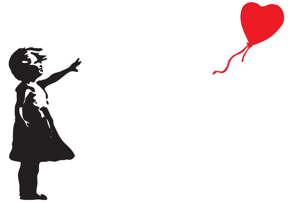 BANKSY Girl With The Red Balloon - There Is Always Hope Fine Art Paper or Canvas Print Reproduction (Landscape)