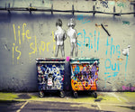 BANKSY Life is Short Chill the Duck Out Fine Art Paper or Canvas Print Reproduction (Landscape)